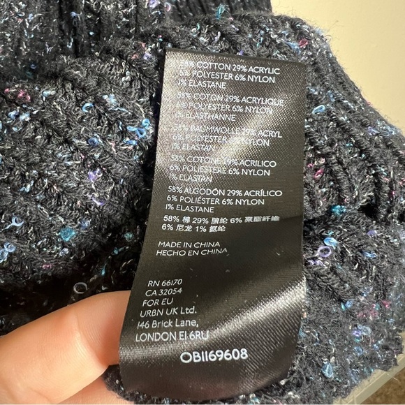 Free People Womens Leo Tunic Sweater In Blacklight Party Chunky Size Small - Picture 10 of 10